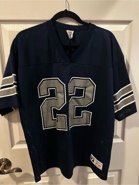 Vintage Logo 7 Emmitt Smith #22 Dallas Cowboys Jersey Mens Large 46-48 USA Made